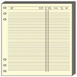 Quo vadis recharge accessoires organiseur feuilles telephone timer 21 ivoire 15 x 21 cm