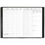 Quo vadis semainier affaires de nov. a dc. 1s / 2p, format 10 x 15 cm couvert. noire
