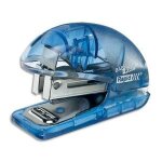 Rapid mini agrafeuse baby ray f4. agrafes 24 / 6 et 26 / 6. 10 feuilles. bleu transparent.