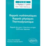 Rappels math�matiques, rappels physiques, thermodynamique - rappels de cours, exercices corrig�s, qcm ...