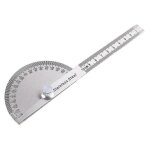 Rapporteur d'angle a 180 degrs en acier inoxydable, bras de recherche d'angle, rgle de mesure rotative ...
