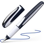 Ray - stylo - plume pour gauchers - cartouche d'encre standard bleu roi incluse - bleu / gris