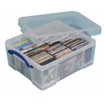 Really useful boxes botier de rangement pr cd / dvd pour 93 cd ou 44 dvd, transparent, ft extrieur ...