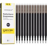 Recharge 12 pcs, compatible avec frixion, stylo a bille effa�able 0, 7 mm, longueur d'�criture 400 m, ...