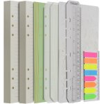 Recharges a5 320 pages 100gsm 6 trous pour reliure a anneaux - cahier avec sparateur, pochettes, signet ...