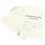 Recharge pour agenda journalier 2025 2026, 176 feuilles a5 refill papier ligne agenda journalier daily ...