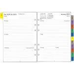 Recharge pour agenda semainier 2025 format a5 - 1 semaine sur 2 pages organiseur avec onglets mensuel, ...