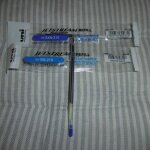 Recharge bille rollerball bleu pour stylo jetstream uniball lot de 2