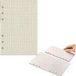 Recharges de papier a5, 800 pages / 400 feuilles, papier lign lign a 6 trous pour agenda, carnet de ...