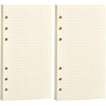 Recharge de papier a6, 160 feuilles / 320 pages 6 trous feuillets mobiles a6 pointill feuillets mobiles ...
