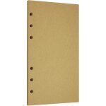 Recharge de papier pour classeur a6 a5 a 6 trous pour organiseur personnel (papier de recharge marron, ...