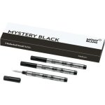 Recharge roller - montblanc - mystery black - pointe moyenne - 3 recharges - noir