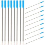 Recharges de stylo a bille bleu premium - lot de 30, ecriture fluide, m�tal et pp, id�ales pour le bureau, ...