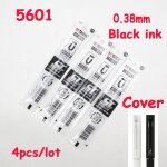 Recharge de stylo a bille gel, 0. 38mm, encre noire, recharge super fine, cartouche remplie, fournitures ...
