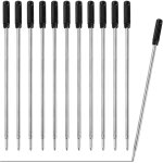 Recharges de stylo a bille en m�tal rempla�ables (12 pi�ces), recharges de stylo en m�tal, pour ecriture ...