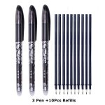 Recharges de stylo effaable, jeu de tiges, aiguille 0. 5mm / pointe a balle 0. 7mm, poigne lavable, ...