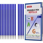 Recharge pour stylo gel effa�able - 14 pi�ces - compatible avec liaisons, [hauteur 13 cm pointe stylo ...