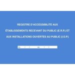 Registre accessibilit aux erp et iop 56 pages foliote