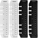 Rgle marque page lot de 4 rgle pour classeur a6, 6 trous, outils de mesure pour classeur a6 taille ...