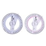 R�gle d'angle portable 360 degr�s, 2 pi�ces, anti - d�formation, rapporteur d'angle en plastique, pratique ...