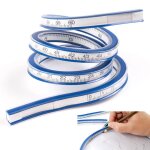 Regle flexible en pvc + mtal 60cm rgle courbe cintrable clairement flexible curve rgle deux escalader ...