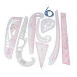 R�gle de mesure pour tailleur, kit de 9 pi�ces, pour couture, dessin, bras, courbe fran�aise, r�gle de ...