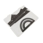 R�gle triangulaire carr�e en alliage d'aluminium, ensemble de 4 pi�ces, rapporteur, fournitures scolaires ...