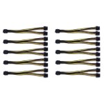 R�partiteur d'alimentation pcie vers double pcie 8 (6 + 2), 10 pi�ces, c�ble d'alimentation pour carte ...
