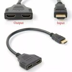 R�partiteur en y double port 1080p v1. 4 m�le a double femelle, c�ble adaptateur 1 en 2, compatible avec ...