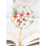 Rtro fleur ventilateur mtal signet style chinois glands pendentif livre marque pour enfants etudiant ...
