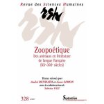 Revue des sciences humaines n 328, dcembre 2017 - zoopotique - des animaux en littrature de langue ...