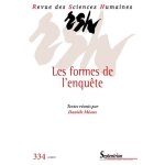 Revue des sciences humaines, n334 / avril - juin 2019 - les formes de l'enquête Revue des sciences humaines, n334 / avril - juin 2019 - les formes de l'enquête