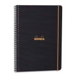 Rhodia cahier probook spirale couverture polypropyl�ne noire 22, 5 x 29, 7 cm 160 pages 5x5 perfor�es ...