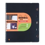Rhodia cahier rechargeable exabook spirale 160 pages 90g 5x5 16 x 21 cm couverture polypropyl�ne noire ...