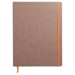 Rhodia cahier souple taupe a4 + lign� 160p pap ivoire 90g