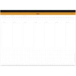 Rhodia sous - main semainier entoil� - a3 + - 42 x 30, 9 cm - 60 feuillets d�tachables