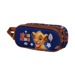 Roi lion little face trousse 3d double, bleu