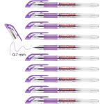 Roller a encre gel violet - 10 stylos - 0, 7 mm - pour ecrire, dessiner, mandalas, bullet journals Roller a encre gel violet - 10 stylos - 0, 7 mm - pour ecrire, dessiner, mandalas, bullet journals