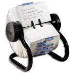 Rolodex fichier rotatif ouvert classique noir en métal - jusqu'à 500 pochettes, index az Rolodex fichier rotatif ouvert classique noir en métal - jusqu'à 500 pochettes, index az