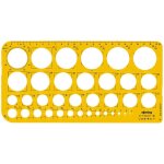 Rotring gabarit de cercles 1 - 36 mm, rayons 6, 10, 16, 20 mm