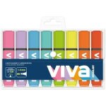 Rotuladores fluo - molin - assortis - 8 feutres - non rechargeables - non effa�ables