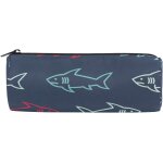 Rouge bleu dessin� poissons marine animal pochette a fermeture eclair sac a main stylo papeterie sac ...