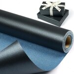 Rouleau de papier cadeau noir - 43 cm x 10 m - papier cadeau uni avec nacre - pour homme et garon - ...