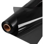 Rouleau de papier cellophane noir dpli 86 cm de large x 30 m de long 2, 3 mm d'paisseur noir translucide ...