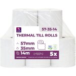 Rouleau tpe 57mmx14mx12mm - rouleaux pour terminal carte bancaire - bobine papier thermique 57x35x12 ...
