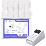 Rouleau tpe 57mmx9mx12mm - rouleaux pour terminal carte bancaire - bobine papier thermique 57x30x12 - ...