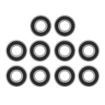 Roulements a billes a gorge profonde scell�s en caoutchouc, pour skateboard, patins en ligne, scooters, ...