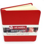Royal carnets a croquis avec revers rigide 80 feuilles 140 g / m 12 x 12 cm couverture rouge