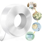 Ruban adh�sif 3m x 3cm x 2mm double face extra fort accroche tableau sans percer puissant transparent ...