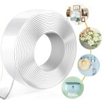 Ruban adh�sif (3m x 3cm x 2mm) double face extra fort, accroche tableau sans percer puissant transparent ...